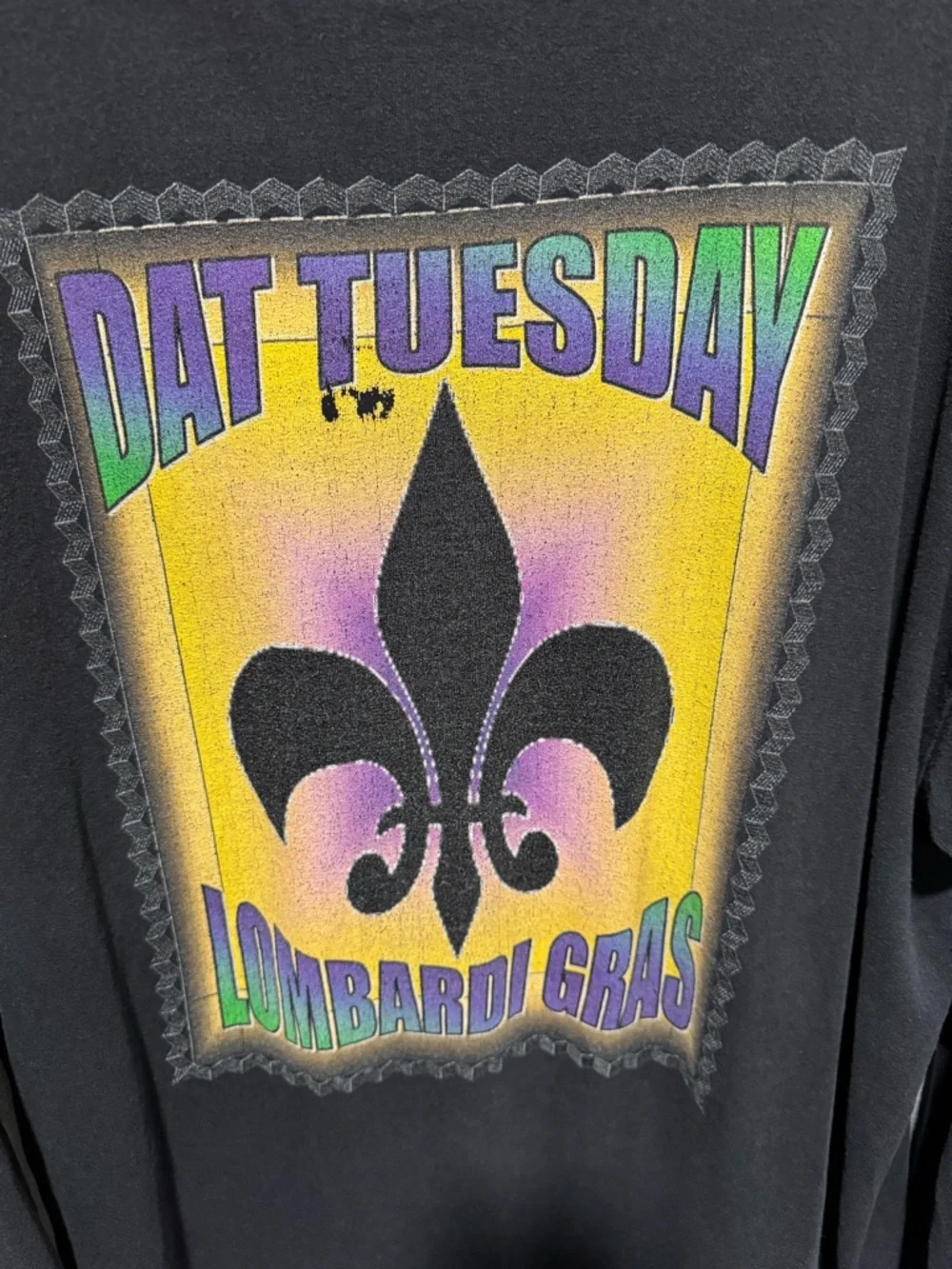 New Orleans Saints Dat Tuesday Lombardi Gras Super Bowl Parade Shirt Men’s 2XL - Picture 4 of 8